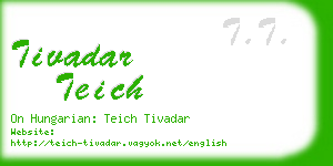 tivadar teich business card